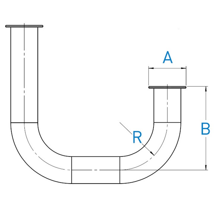 Bent pipe drawing